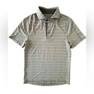 Lululemon-Evolution polo- grey‎ striped-Small